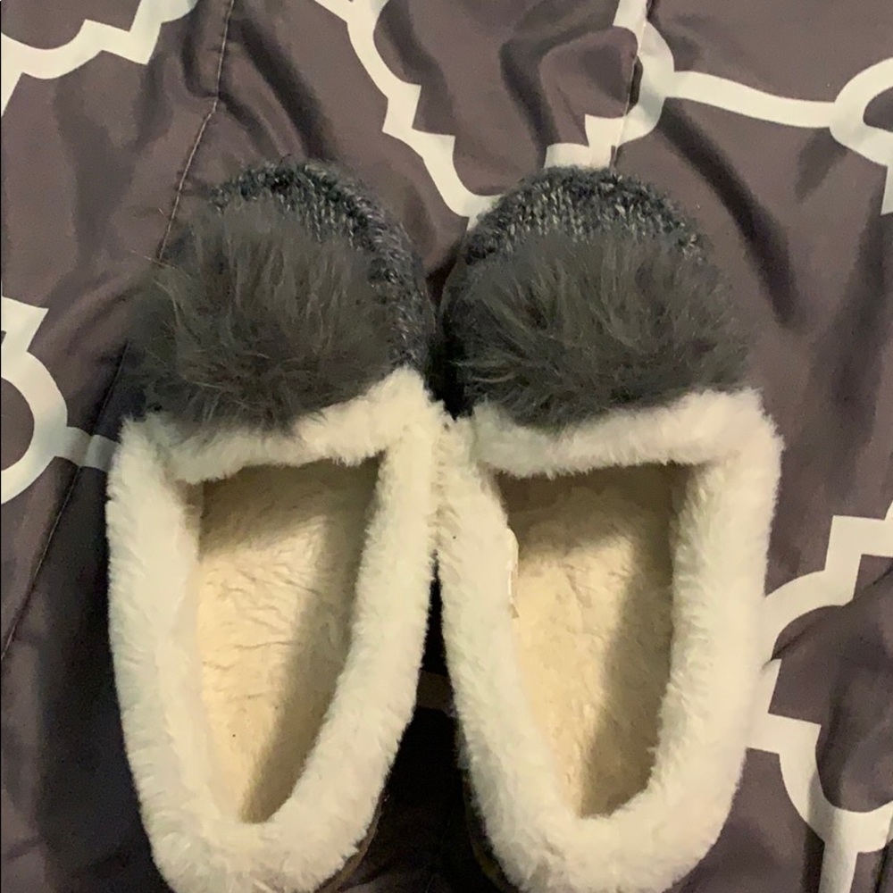 grey loafers